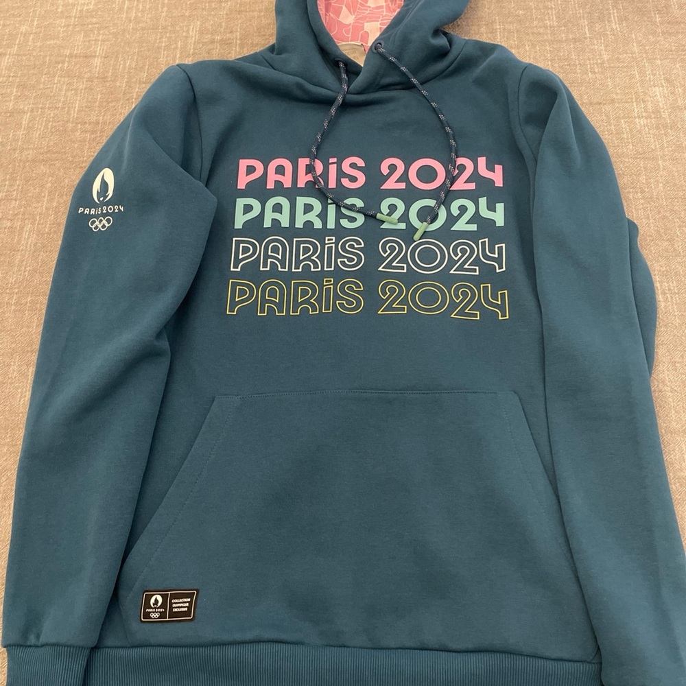 Official Paris 2024 Olympics Teal Hoodie Women’s XS